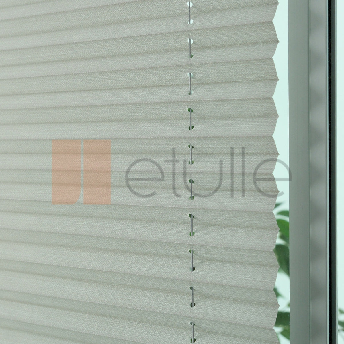 16MM Dark Grey Bamboo Pleated Blind