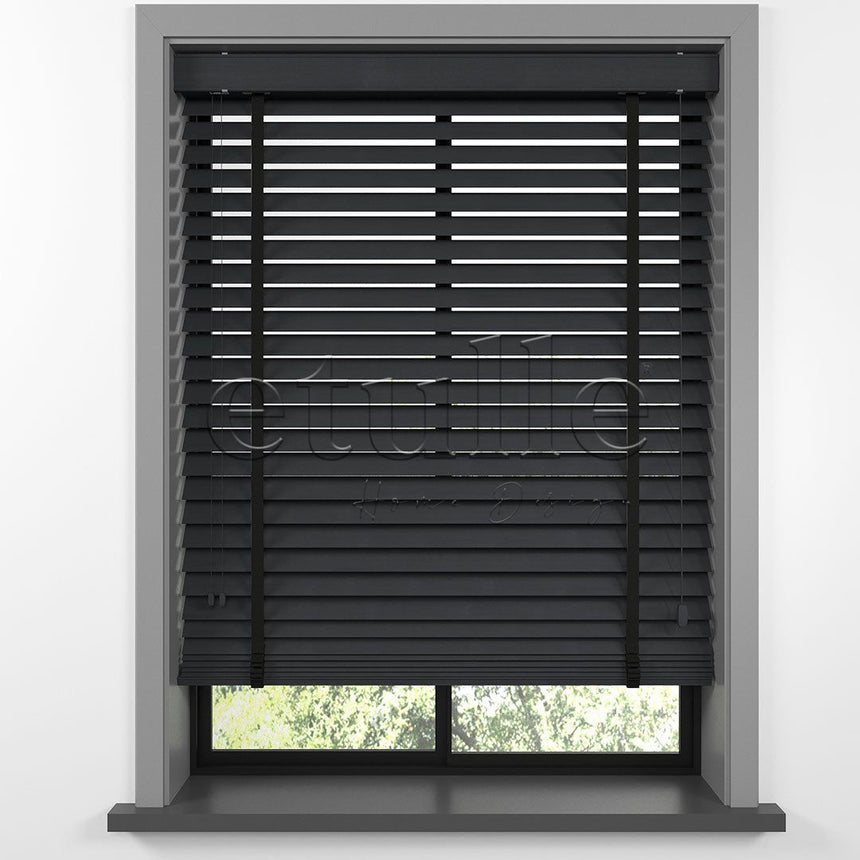 50 MM BAMBOO Anthracite Wooden Venetian Blind