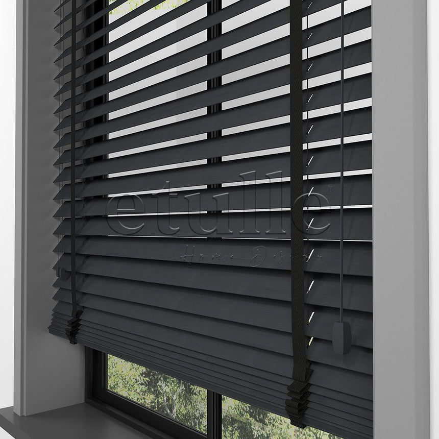 50 MM BAMBOO Anthracite Wooden Venetian Blind