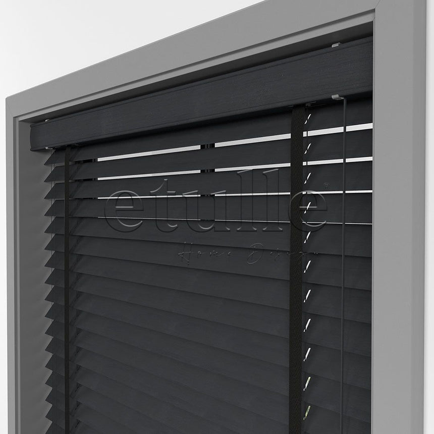 50 MM BAMBOO Anthracite Wooden Venetian Blind