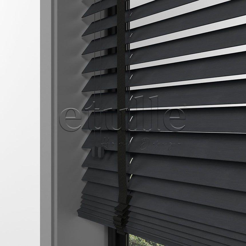 50 MM BAMBOO Anthracite Wooden Venetian Blind