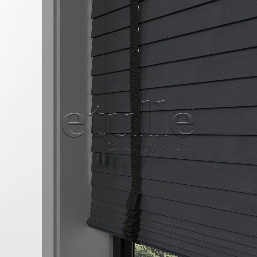 50 MM BAMBOO Anthracite Wooden Venetian Blind