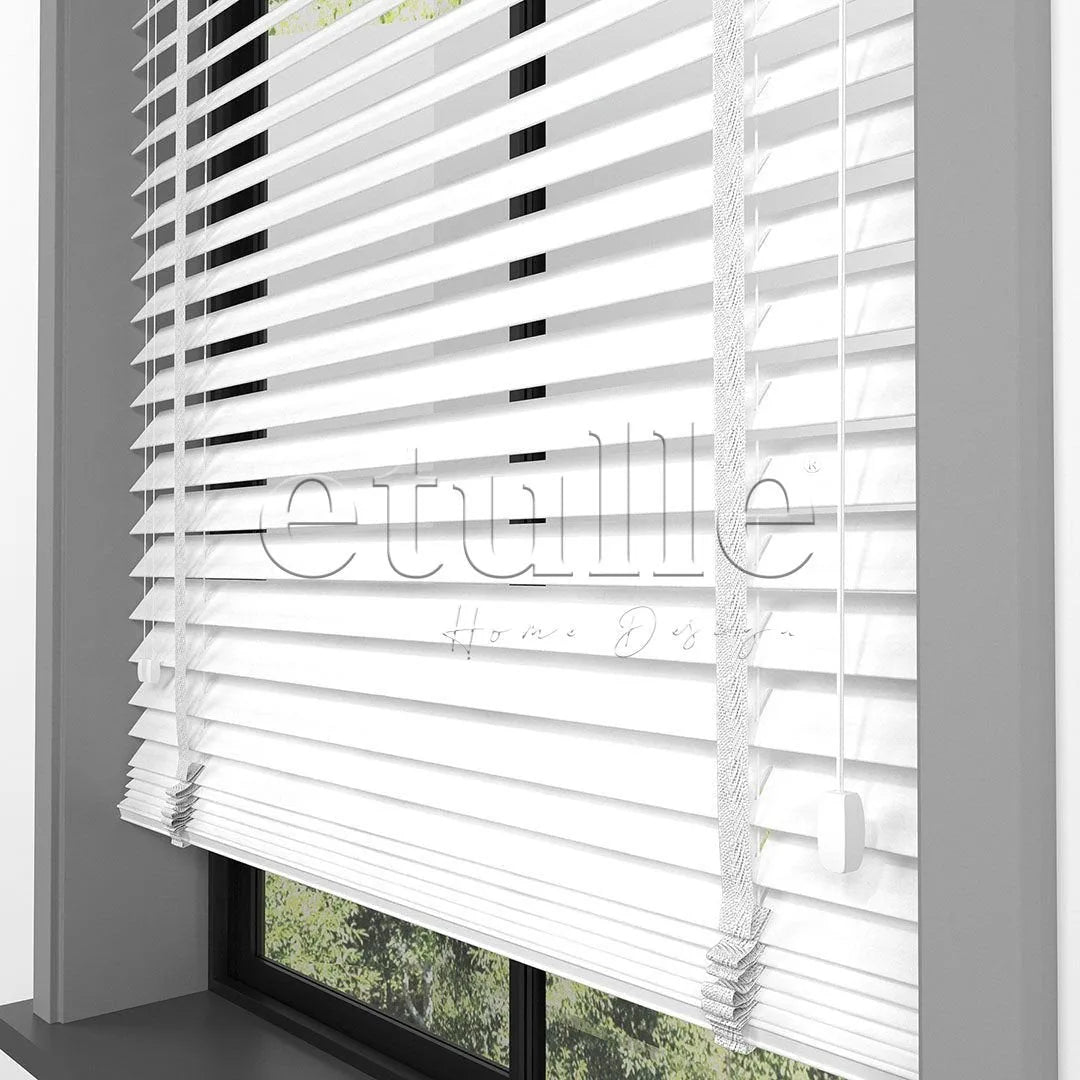 50 MM BASSWOOD Beyaz Ahşap Jaluzi