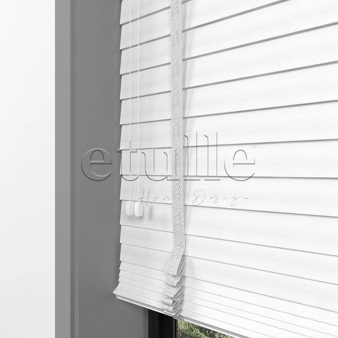 50 MM BASSWOOD Beyaz Ahşap Jaluzi