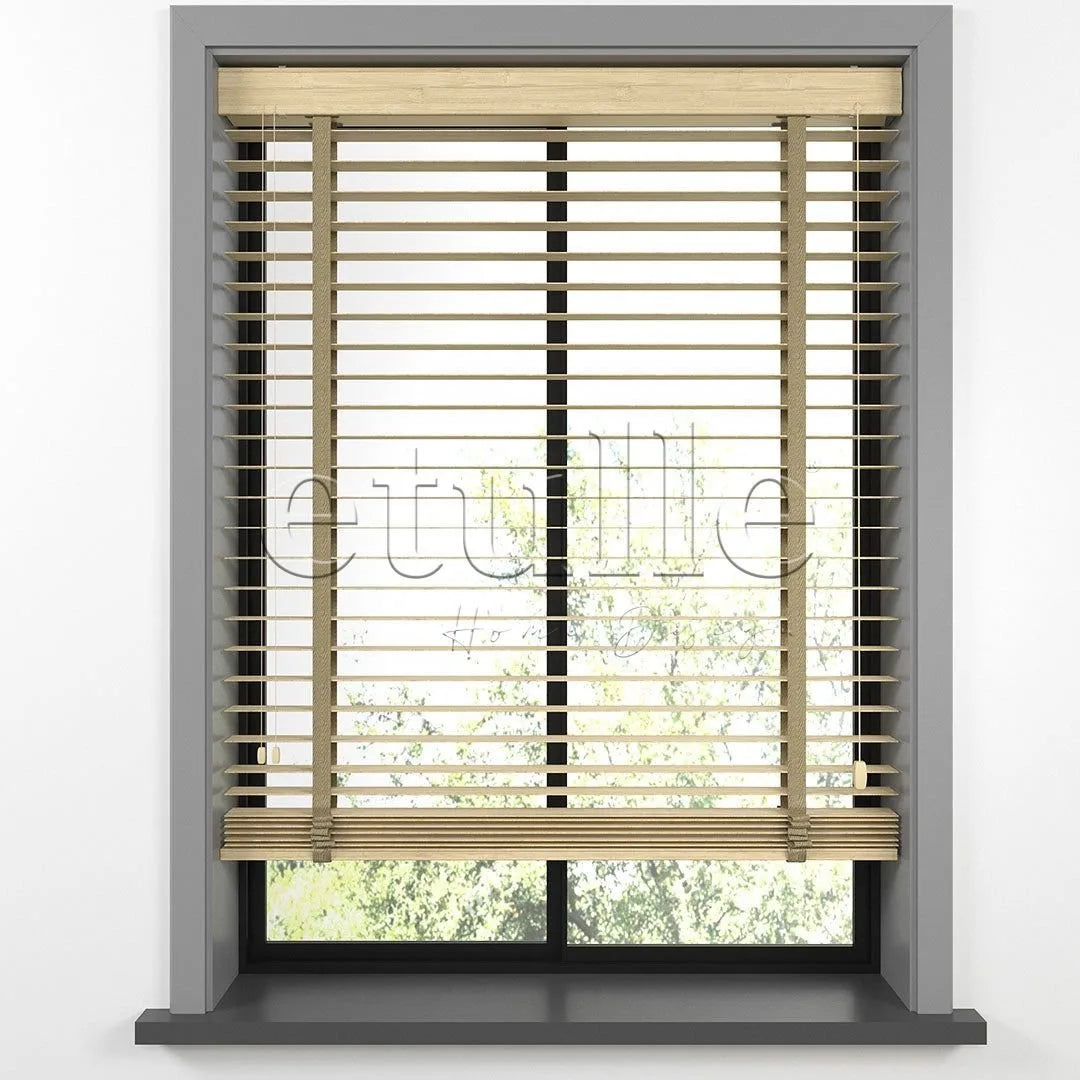 50 MM BAMBOO Light Oak Ahşap Jaluzi