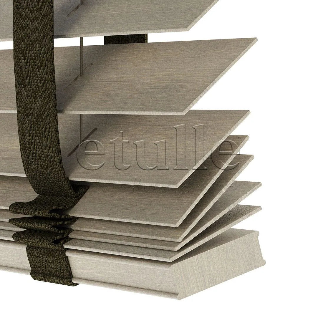 50 MM BAMBOO Smoke Gri Ahşap Jaluzi