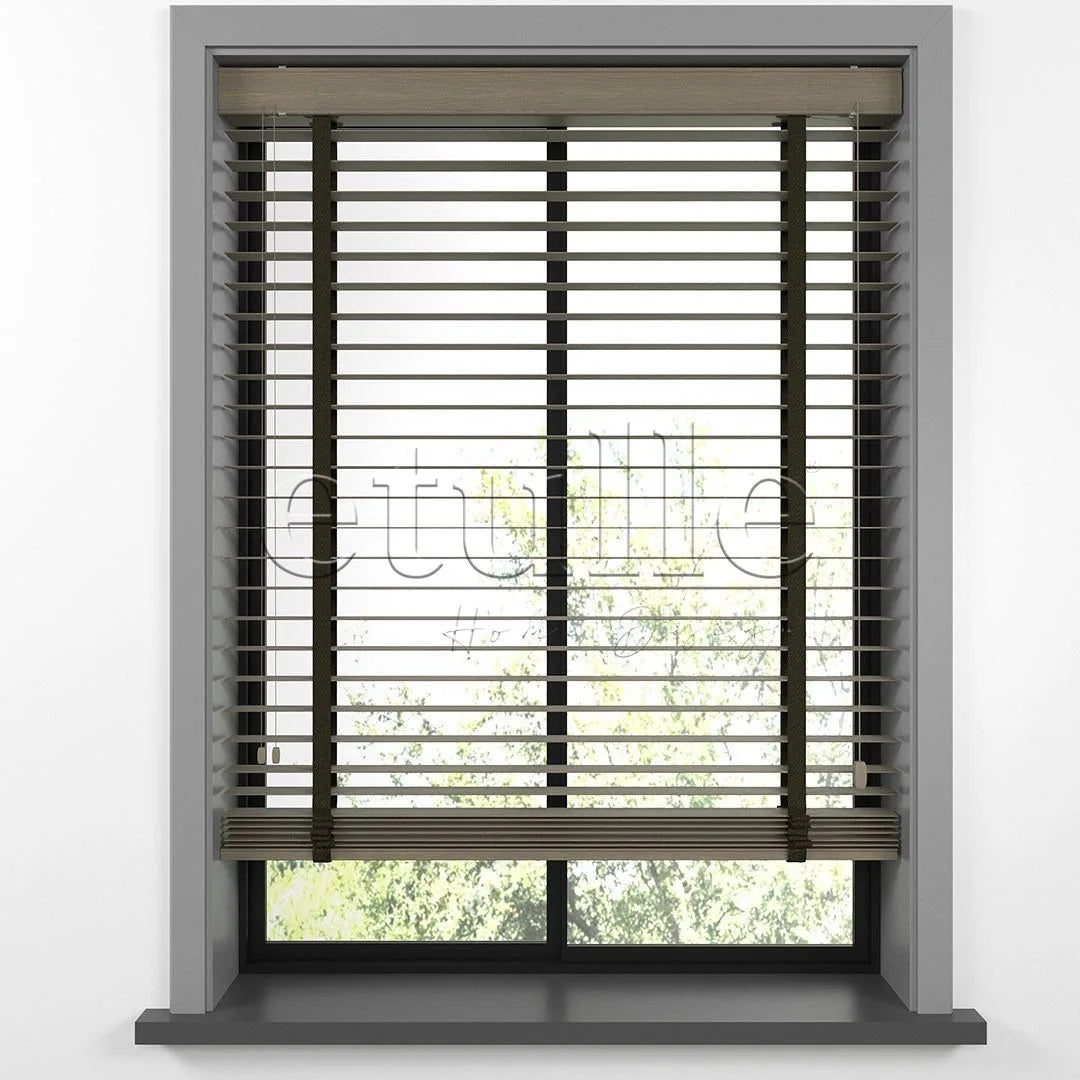 50 MM BAMBOO Smoke Gri Ahşap Jaluzi