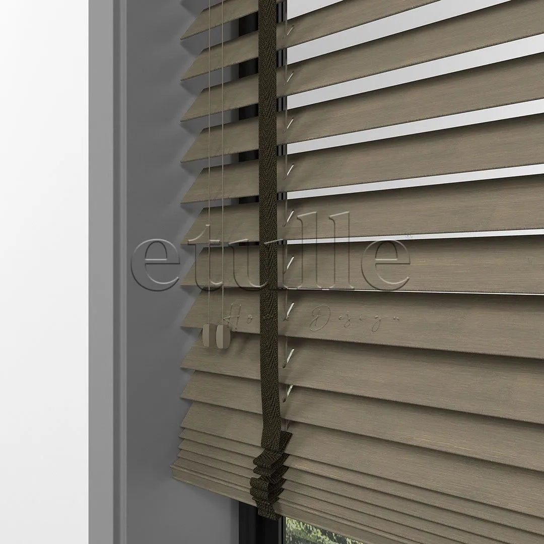 50 MM BAMBOO Smoke Gri Ahşap Jaluzi