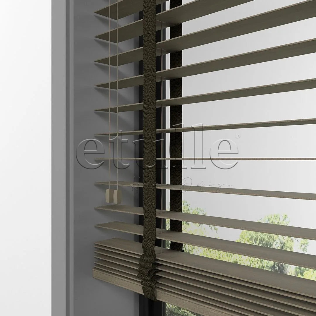 50 MM BAMBOO Smoke Gri Ahşap Jaluzi