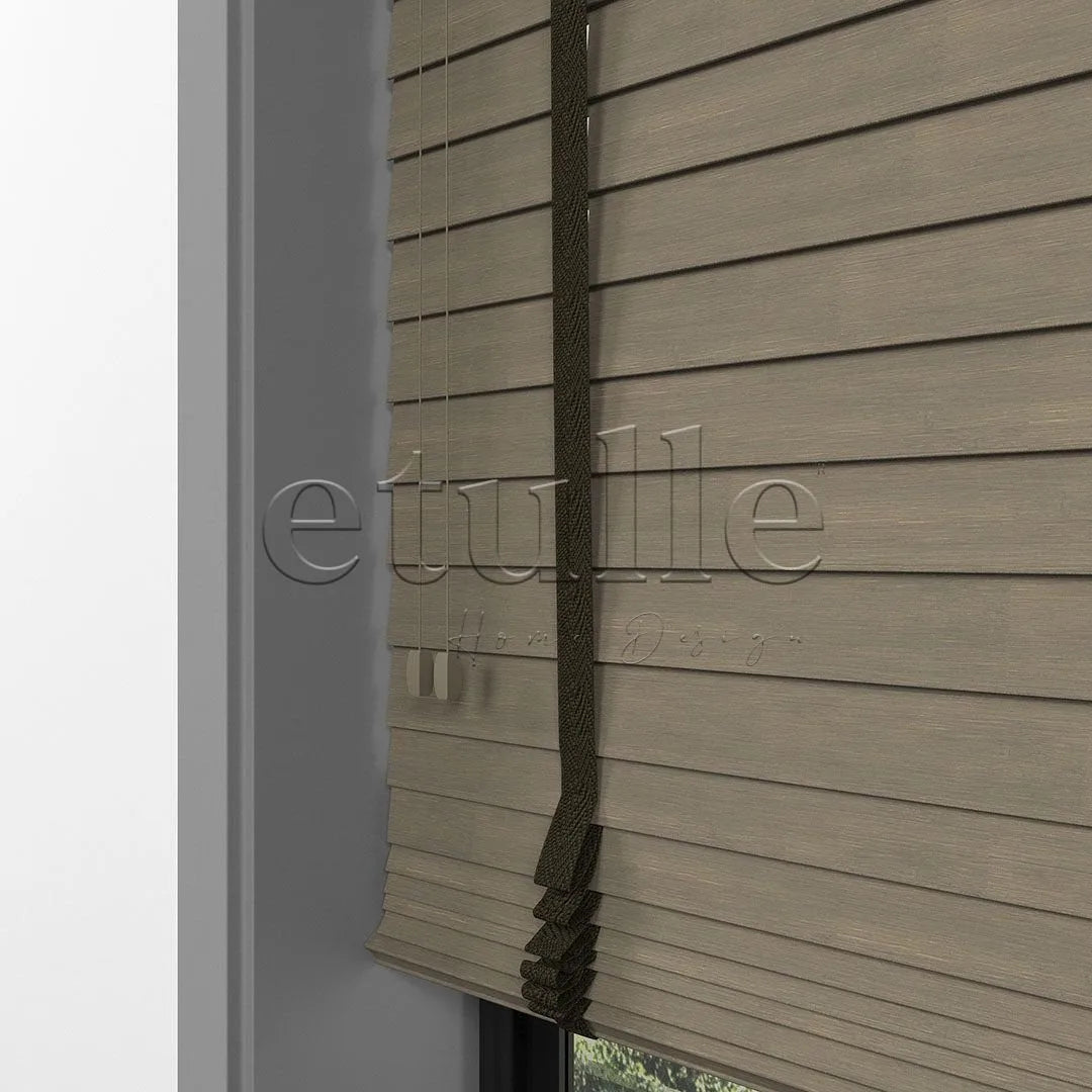 50 MM BAMBOO Smoke Gri Ahşap Jaluzi