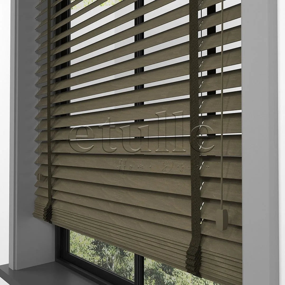 50 MM BASSWOOD Chestnut Ahşap Jaluzi