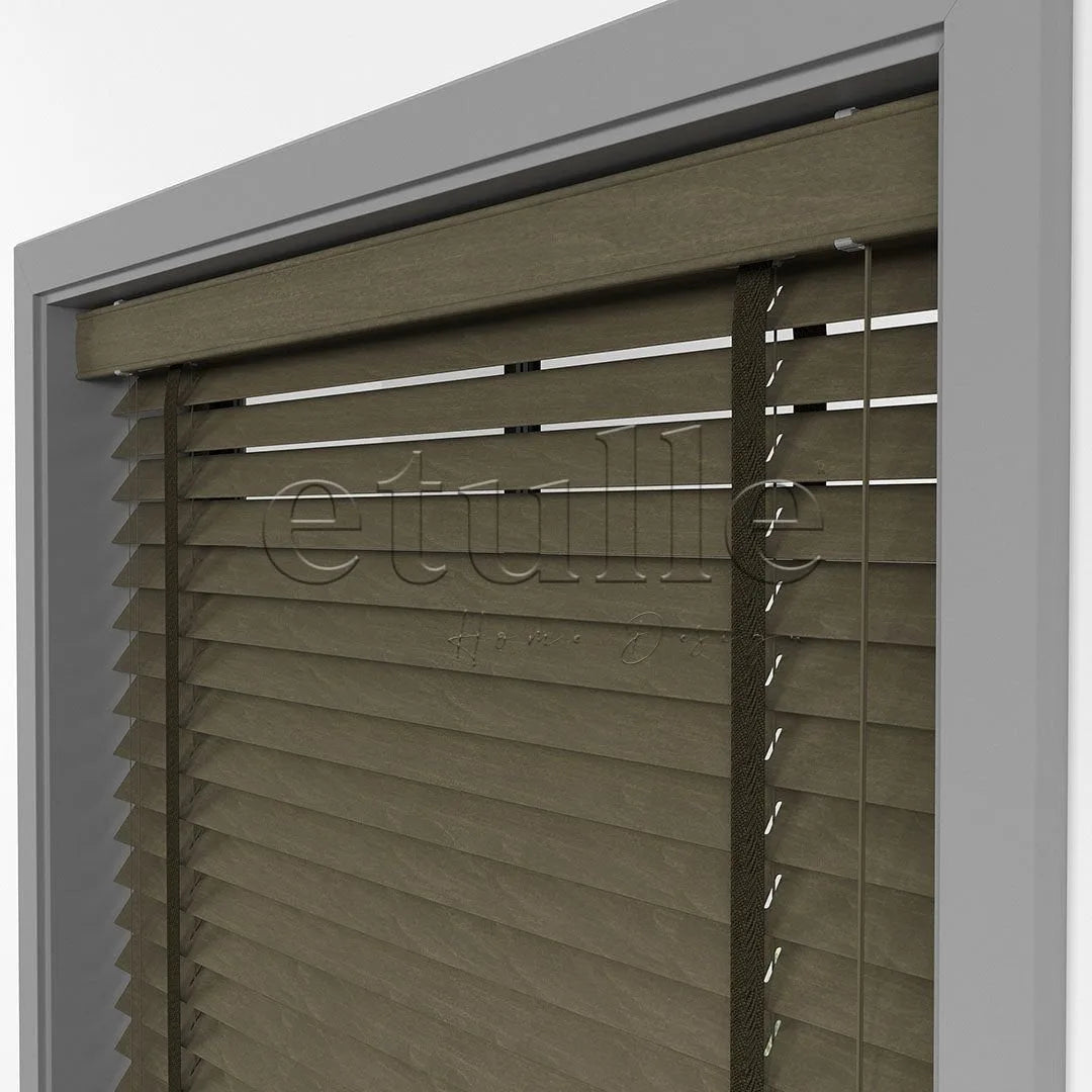 50 MM BASSWOOD Chestnut Ahşap Jaluzi