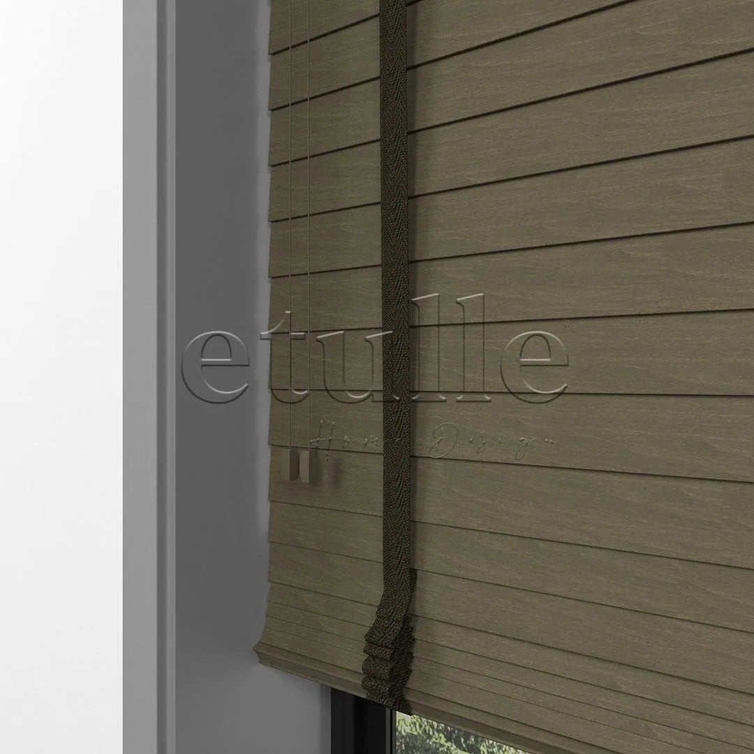 50 MM BASSWOOD Chestnut Ahşap Jaluzi