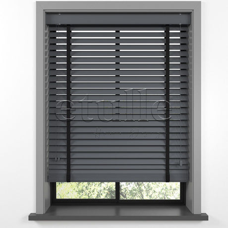 50 MM BASSWOOD Smoked Wooden Venetian Blind