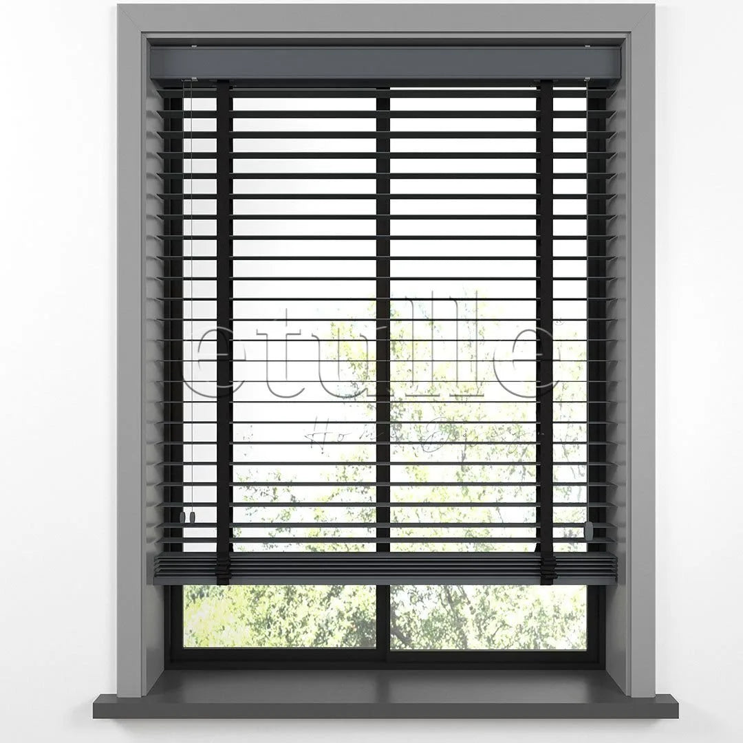 50 MM BASSWOOD Füme Ahşap Jaluzi