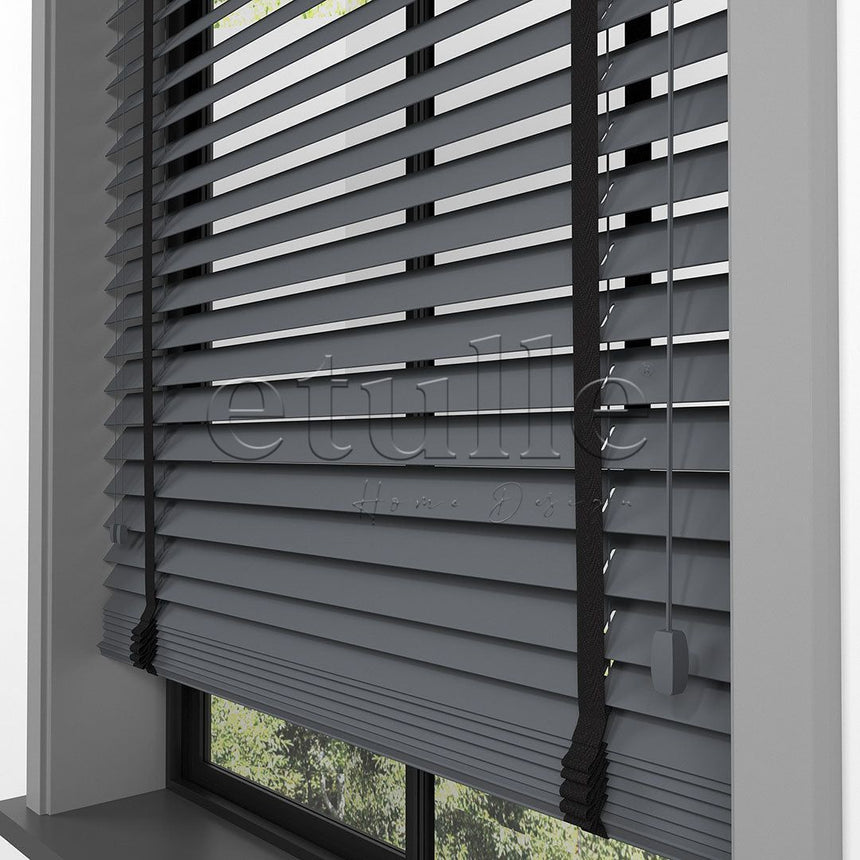 50 MM BASSWOOD Smoked Wooden Venetian Blind