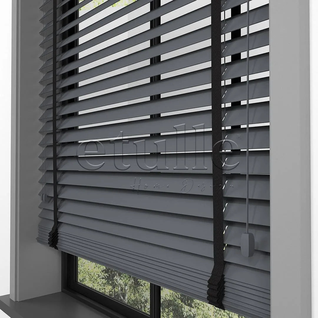 50 MM BASSWOOD Füme Ahşap Jaluzi