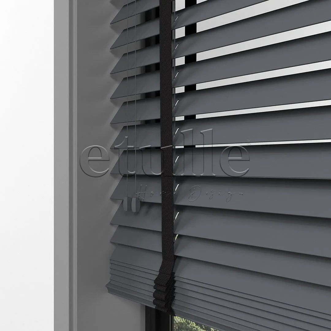 50 MM BASSWOOD Füme Ahşap Jaluzi