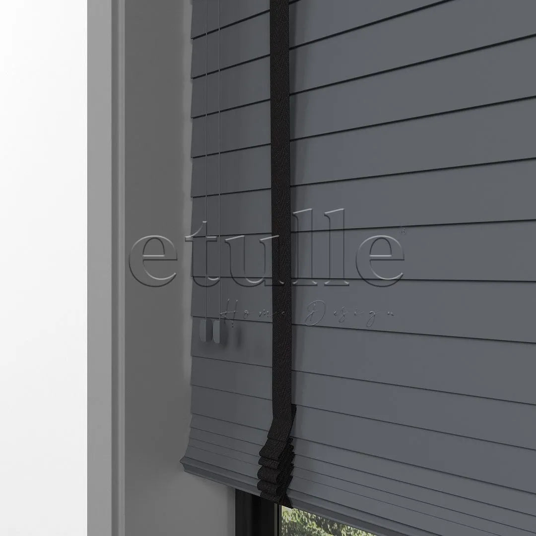 50 MM BASSWOOD Füme Ahşap Jaluzi