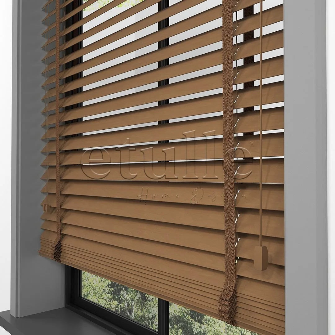 50 MM BASSWOOD Golden Oak Ahşap Jaluzi