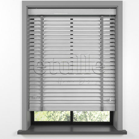 50 MM BASSWOOD Gray Wooden Venetian Blind