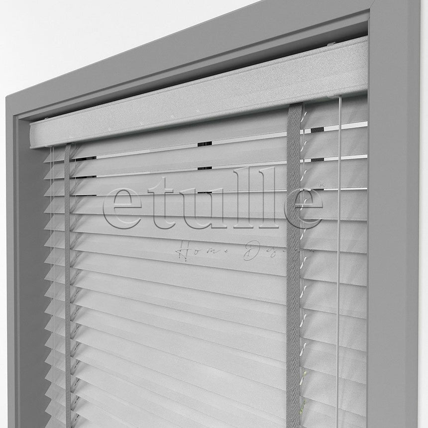 50 MM BASSWOOD Gray Wooden Venetian Blind