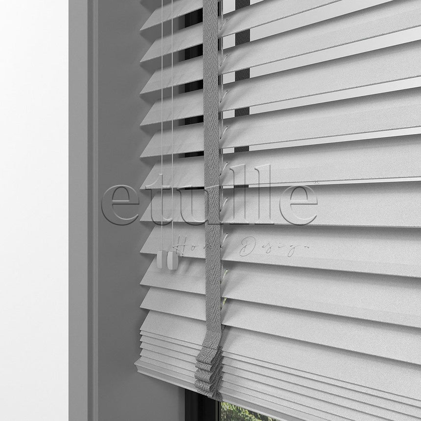 50 MM BASSWOOD Gray Wooden Venetian Blind