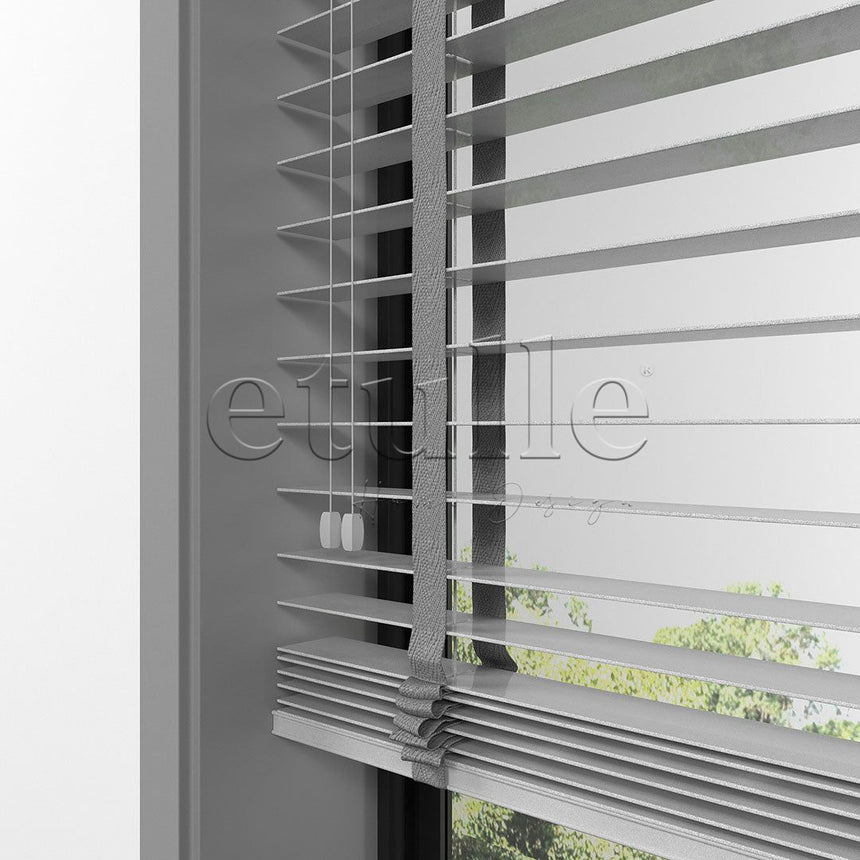 50 MM BASSWOOD Gray Wooden Venetian Blind