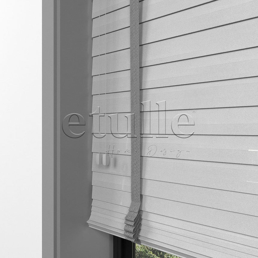 50 MM BASSWOOD Gray Wooden Venetian Blind