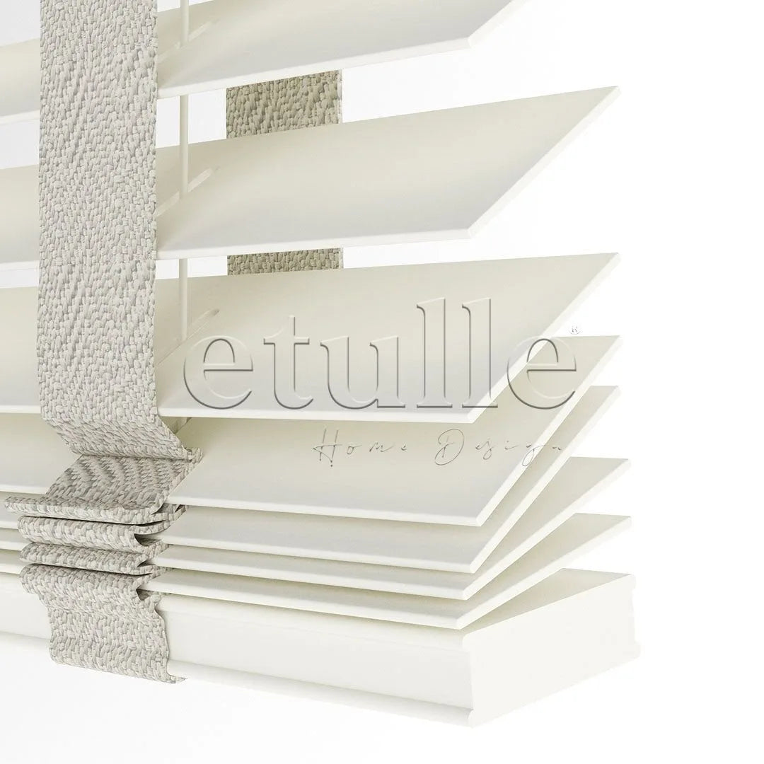 50 MM BASSWOOD Krem Ahşap Jaluzi