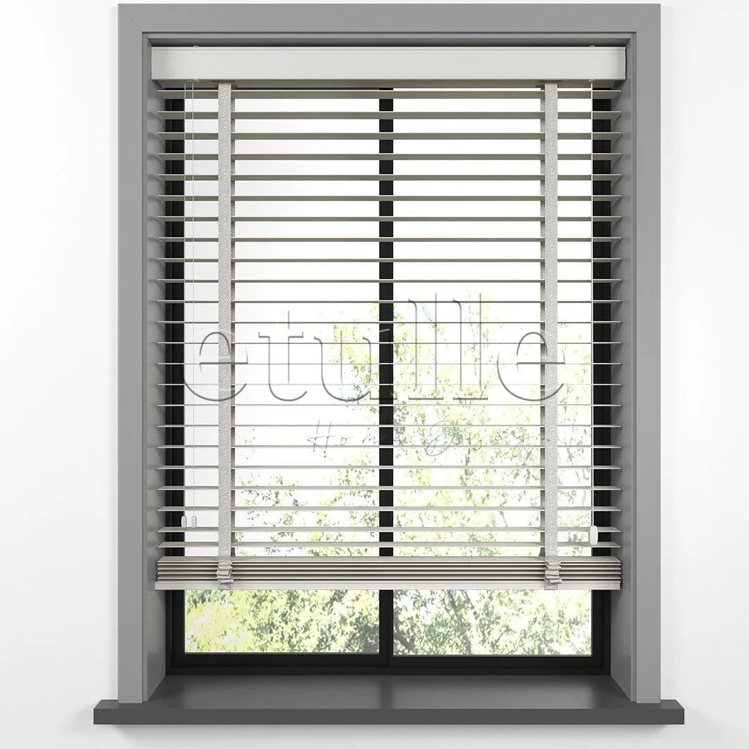 50 MM BASSWOOD Krem Ahşap Jaluzi