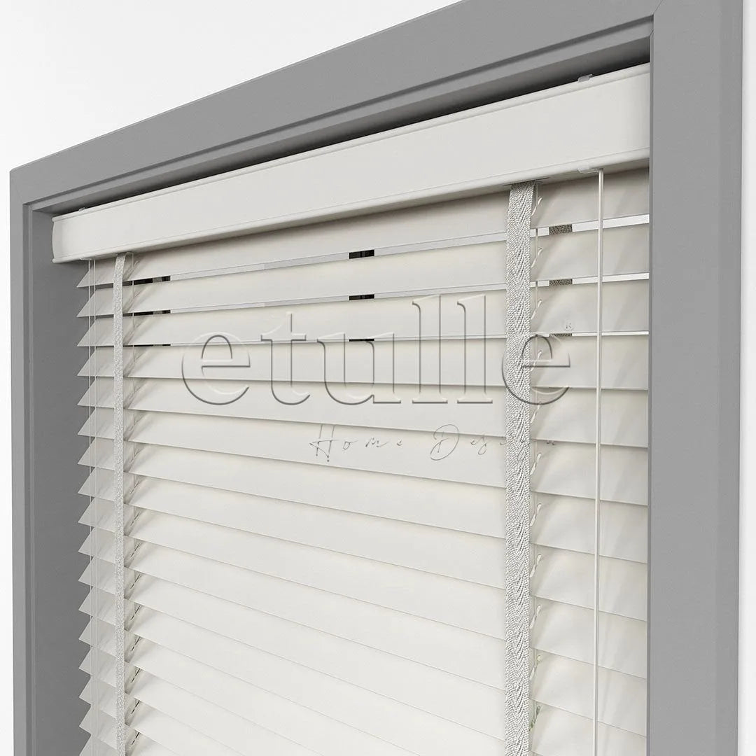 50 MM BASSWOOD Krem Ahşap Jaluzi