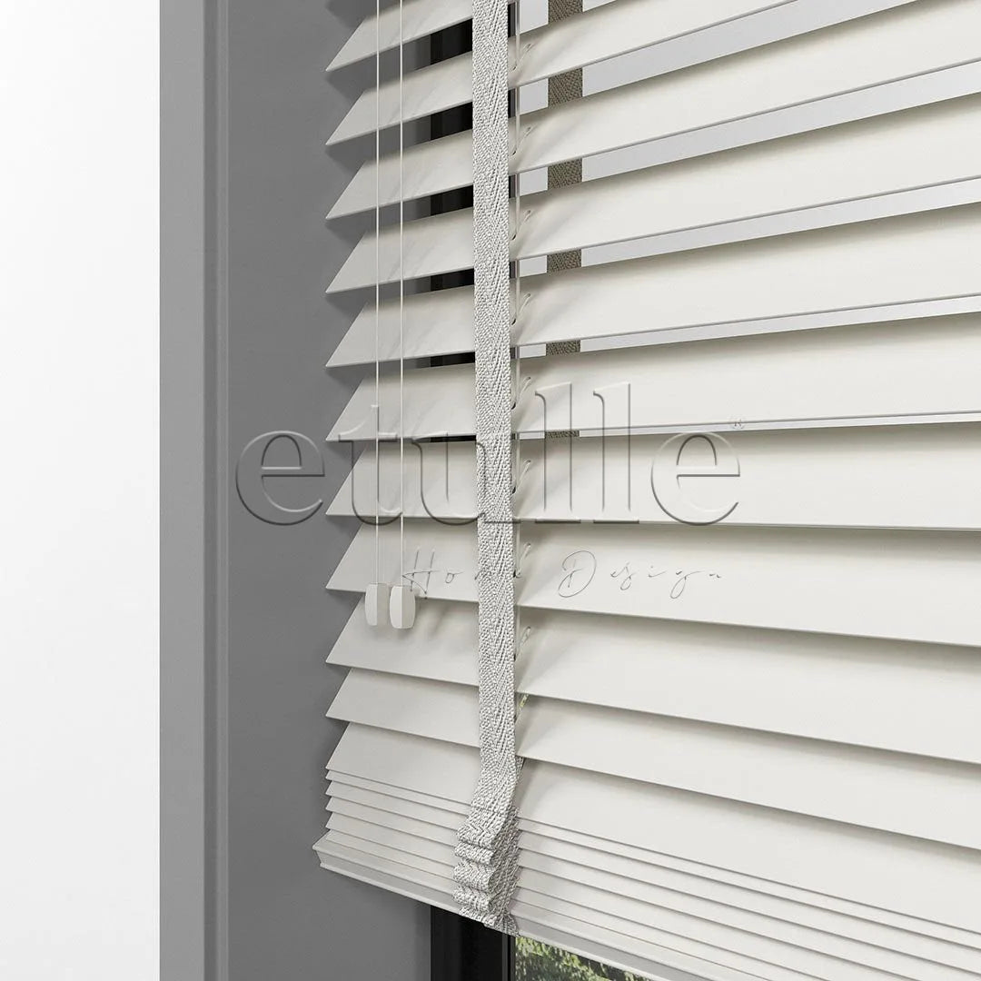 50 MM BASSWOOD Krem Ahşap Jaluzi