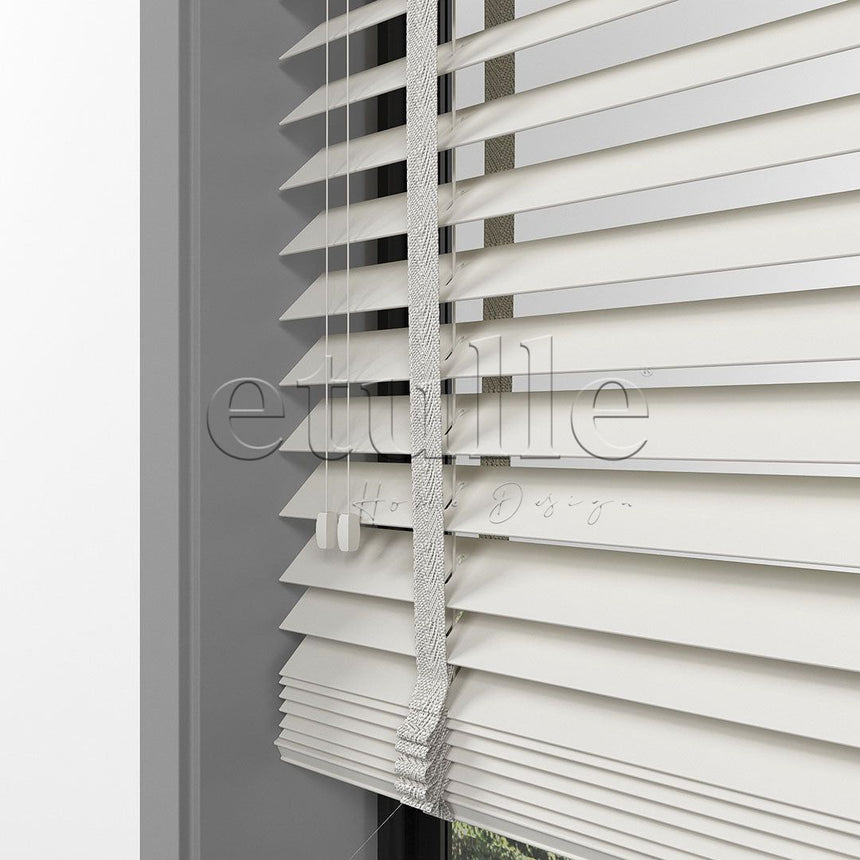 50 MM BASSWOOD Cream Wooden Venetian Blind