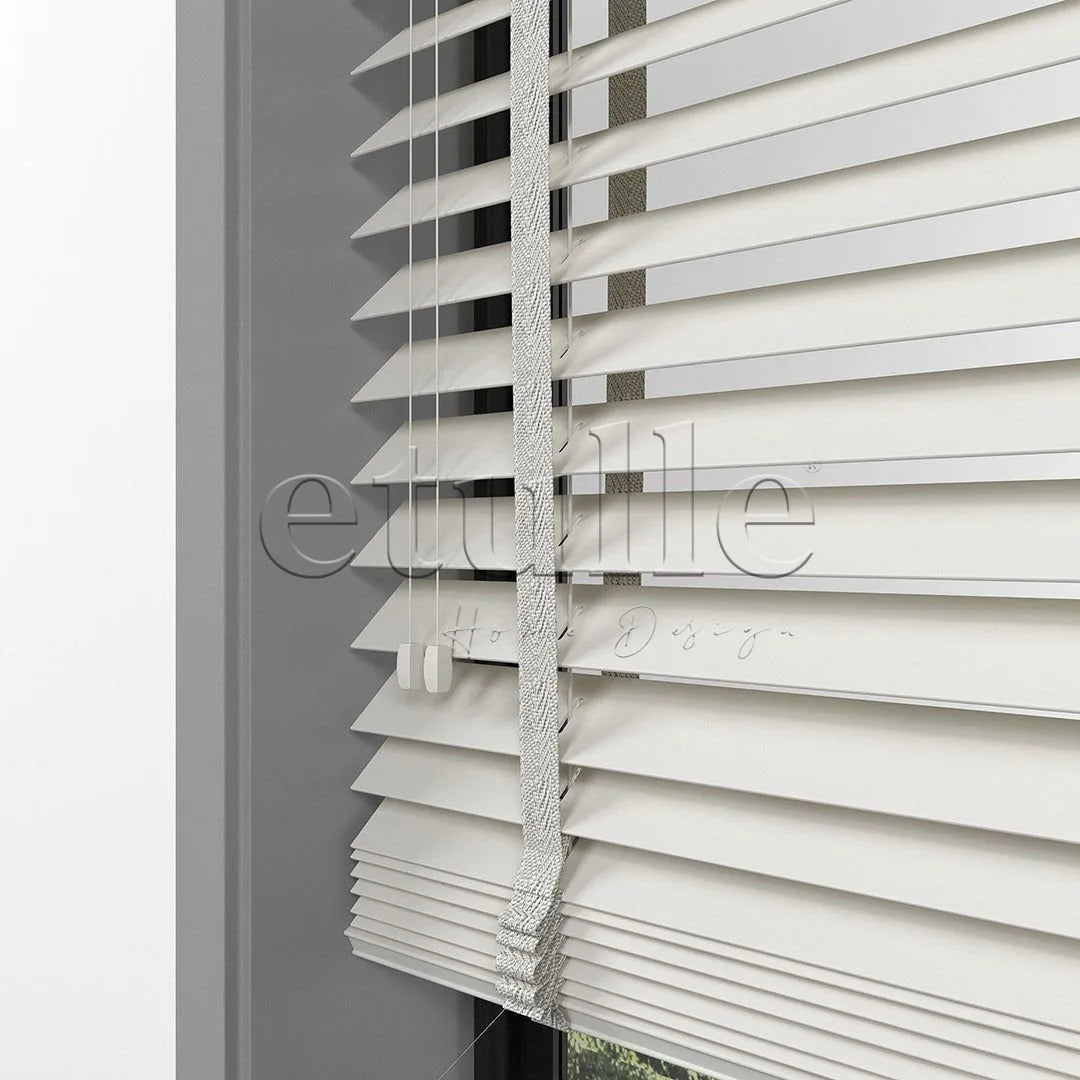 50 MM BASSWOOD Krem Ahşap Jaluzi