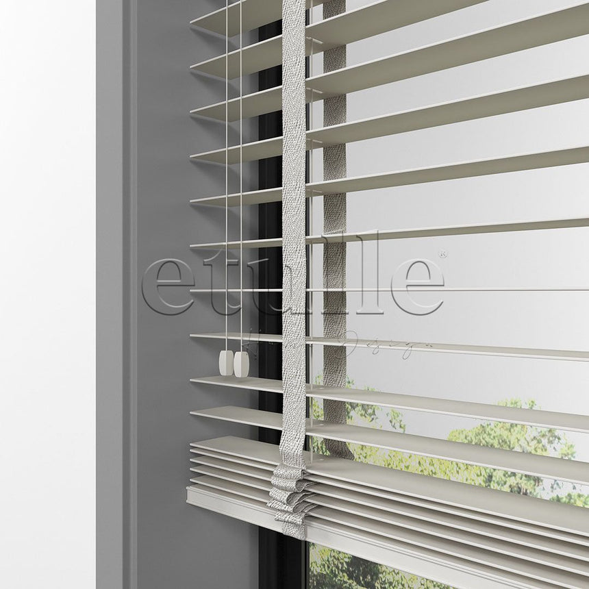 50 MM BASSWOOD Cream Wooden Venetian Blind