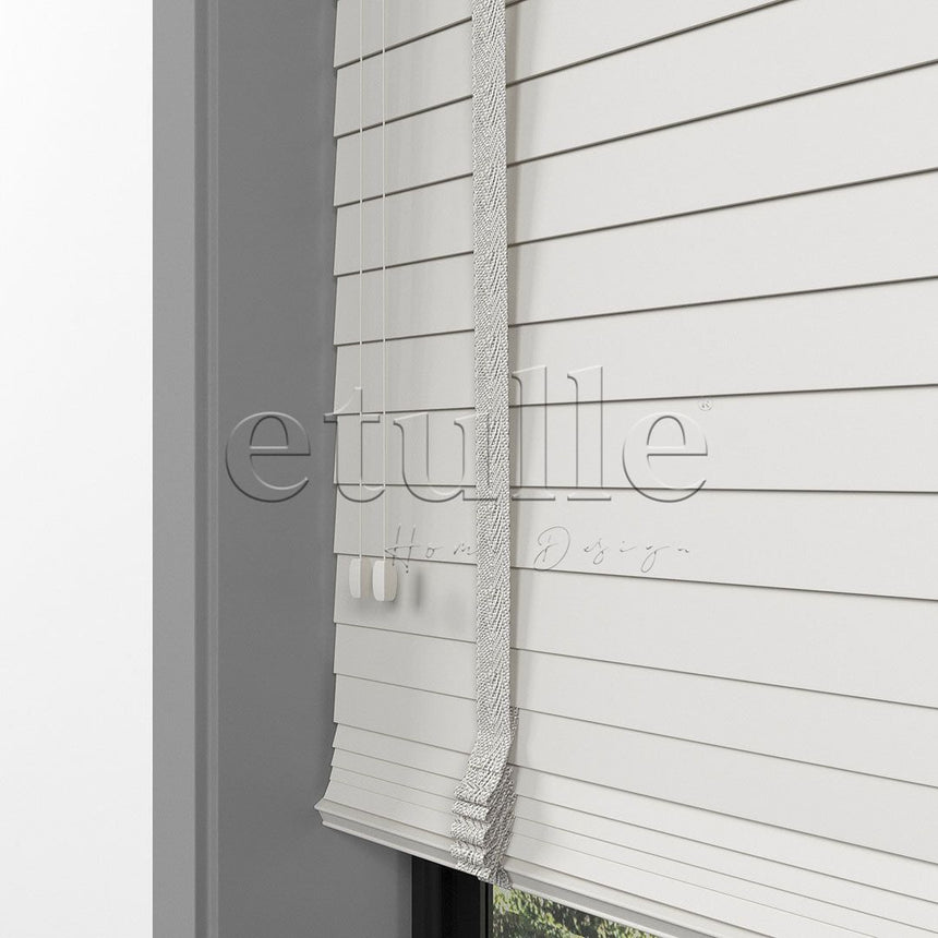 50 MM BASSWOOD Cream Wooden Venetian Blind