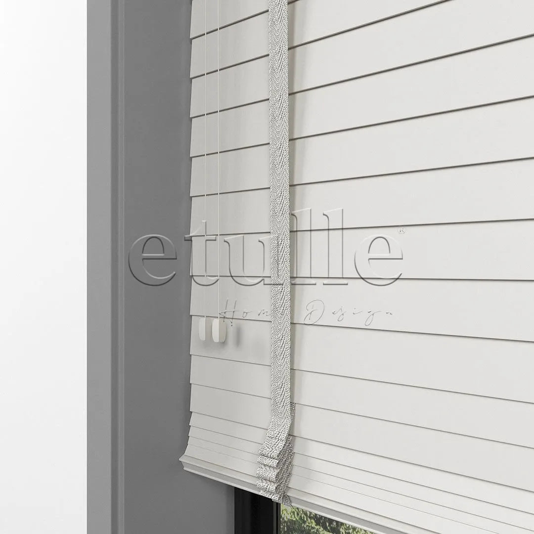 50 MM BASSWOOD Krem Ahşap Jaluzi