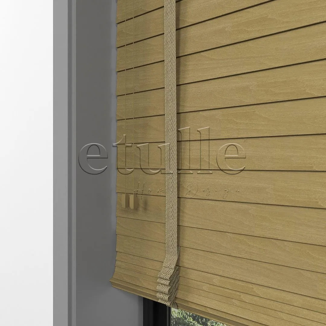 50 MM BASSWOOD Maple Ahşap Jaluzi