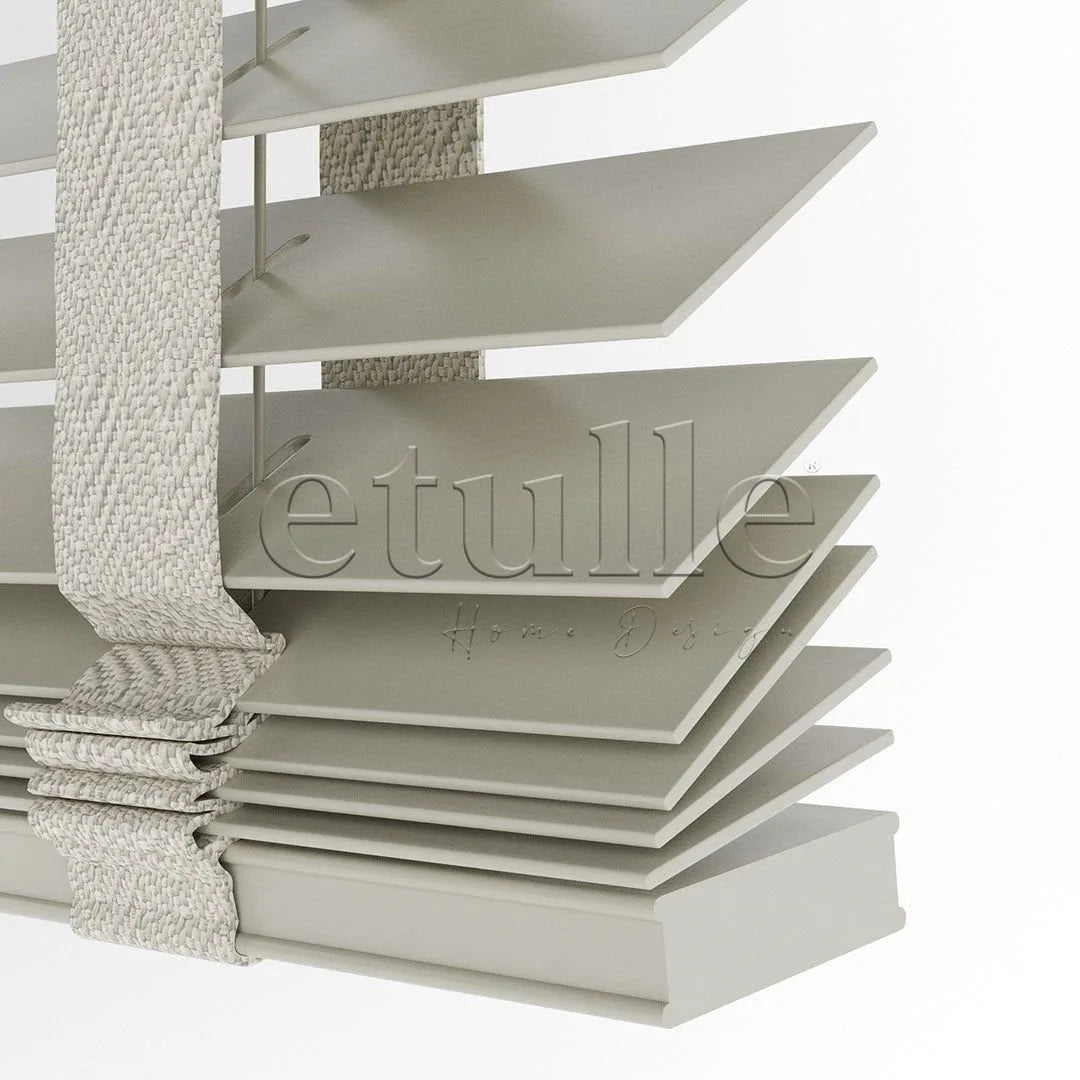 50 MM BASSWOOD Taupe Ahşap Jaluzi