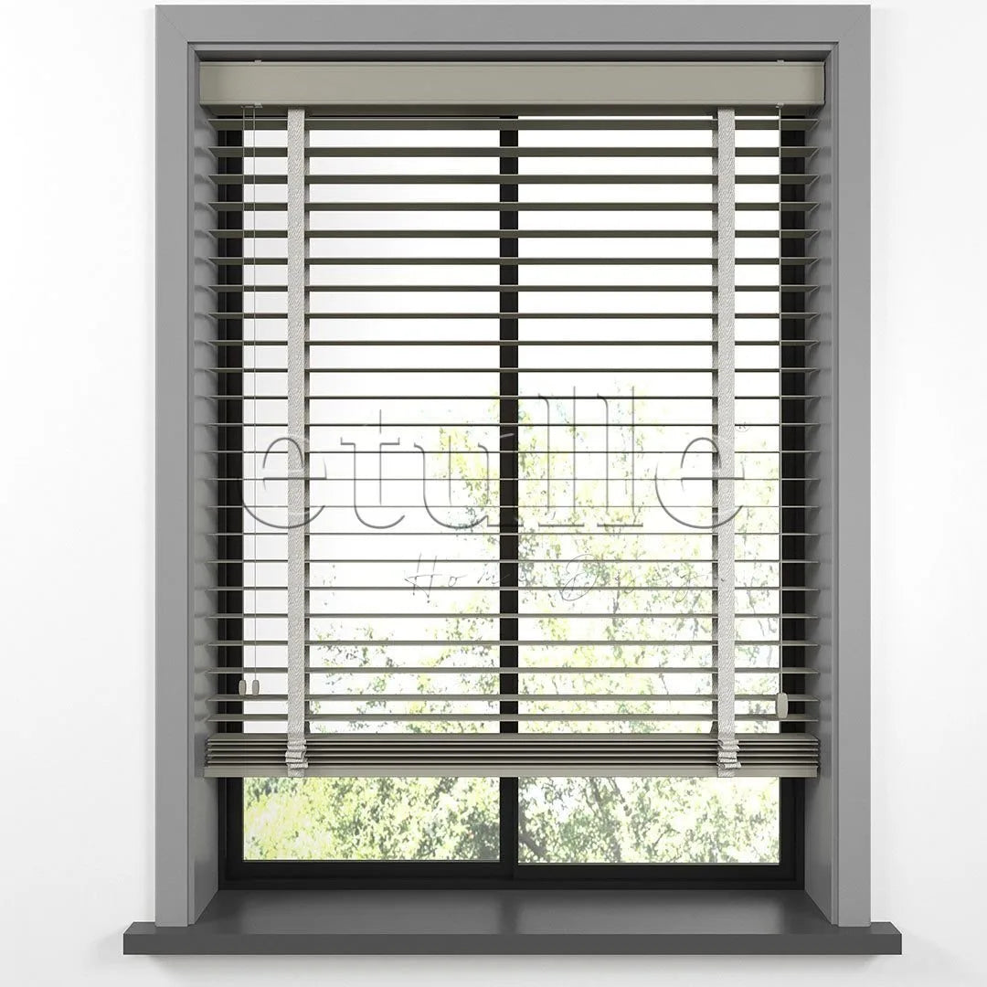 50 MM BASSWOOD Taupe Ahşap Jaluzi