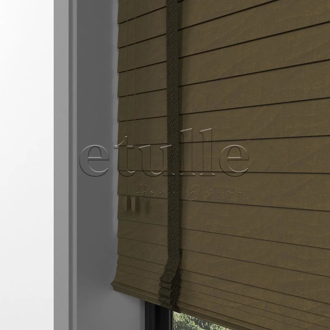50 MM BASSWOOD Tiger Eye Ahşap Jaluzi