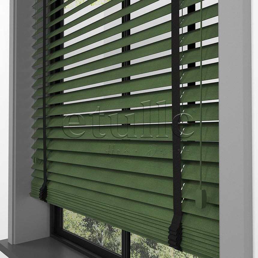 50 MM BASSWOOD Green Wooden Venetian Blind