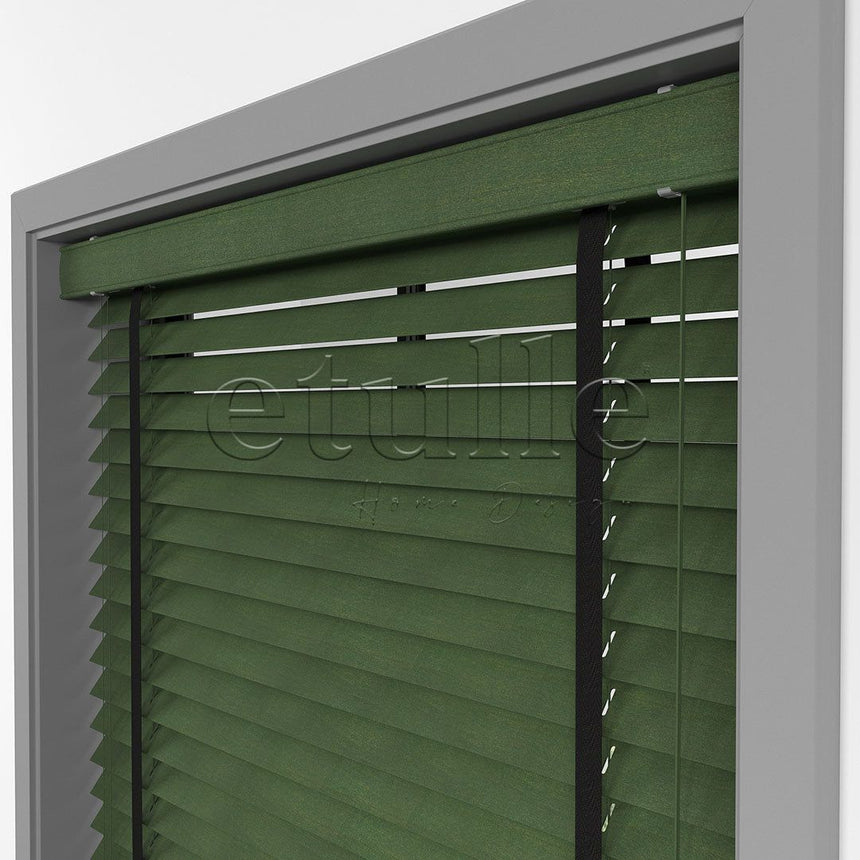 50 MM BASSWOOD Green Wooden Venetian Blind