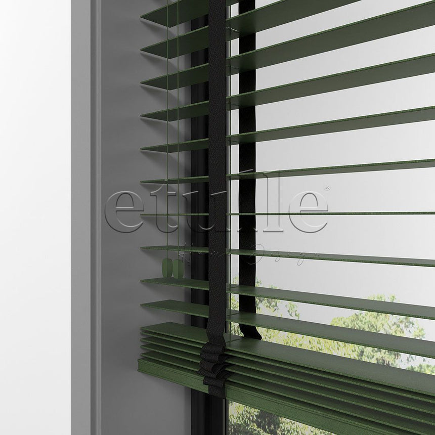 50 MM BASSWOOD Green Wooden Venetian Blind