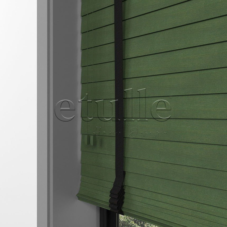 50 MM BASSWOOD Green Wooden Venetian Blind