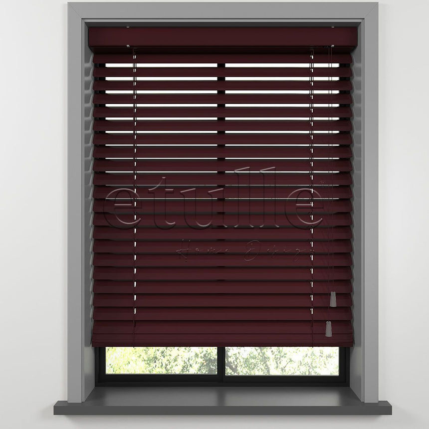 50 MM Claret Red Aluminum Venetian Blind