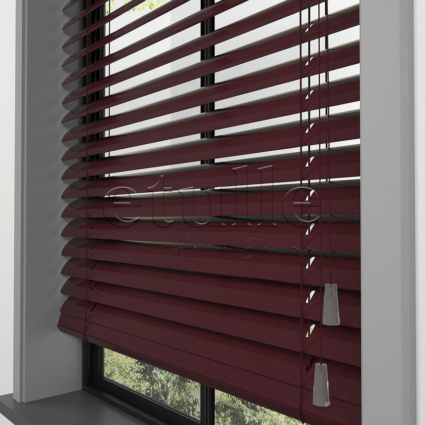 50 MM Claret Red Aluminum Venetian Blind