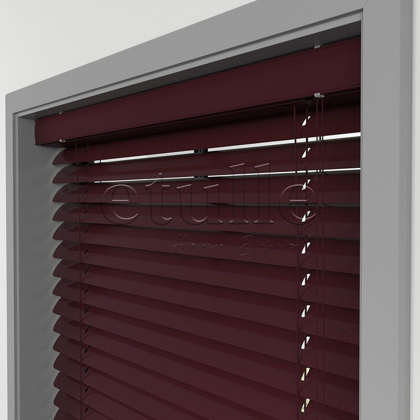 50 MM Claret Red Aluminum Venetian Blind