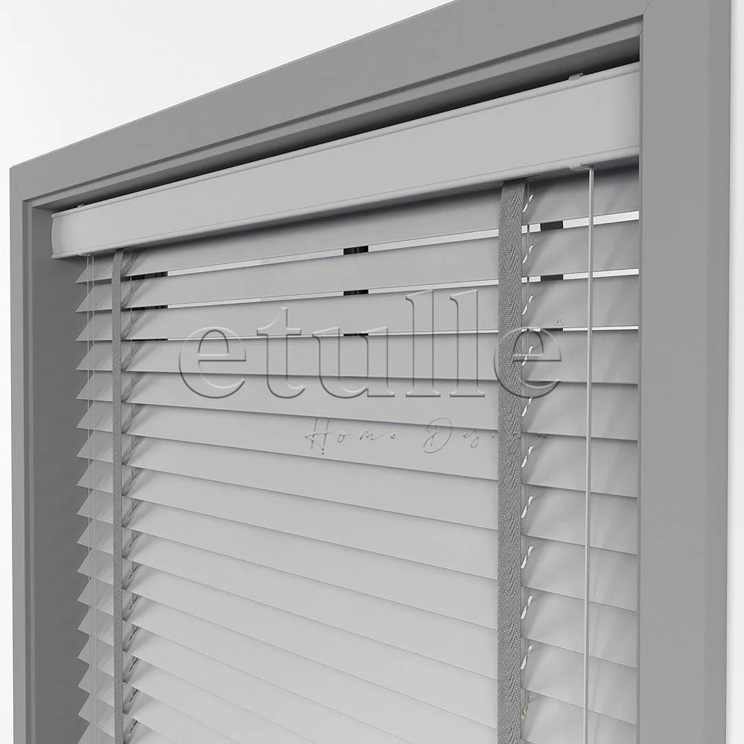 50 MM FARYWOOD Açık Gri Ahşap Jaluzi